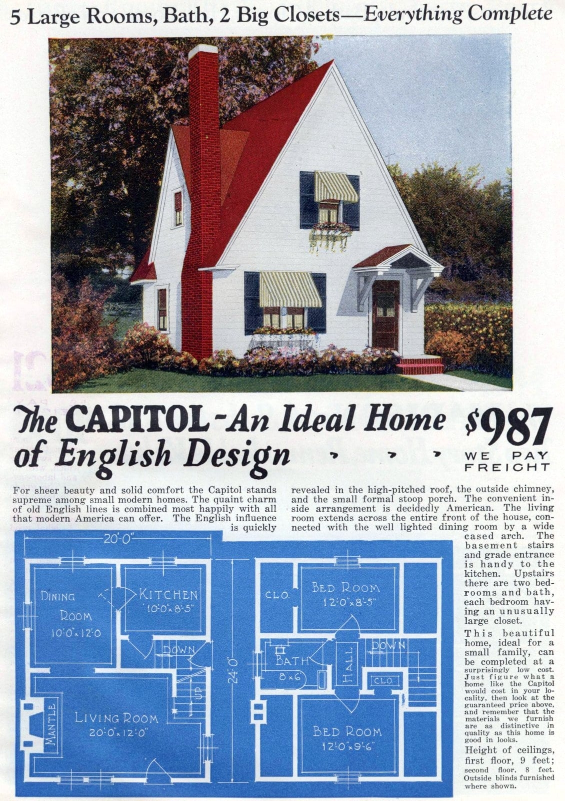 1920s House Plans 4 Bedrooms