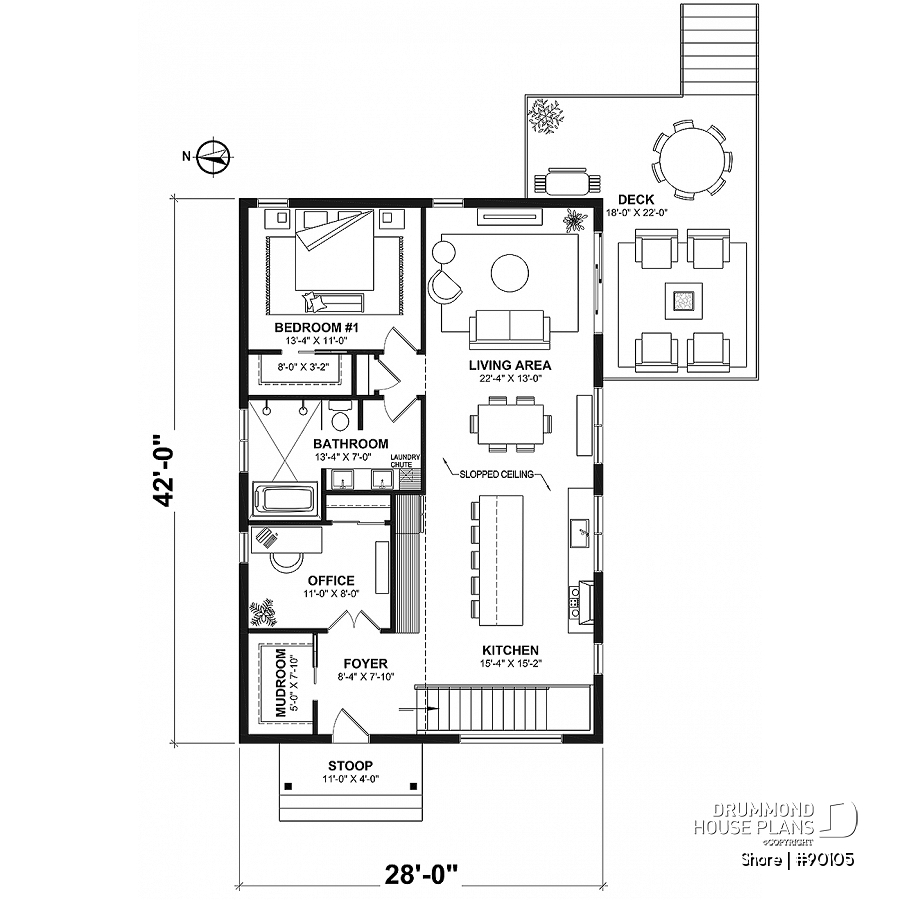 House Plan 4 Bedrooms 2 Bathrooms 90105 Drummond House Plans