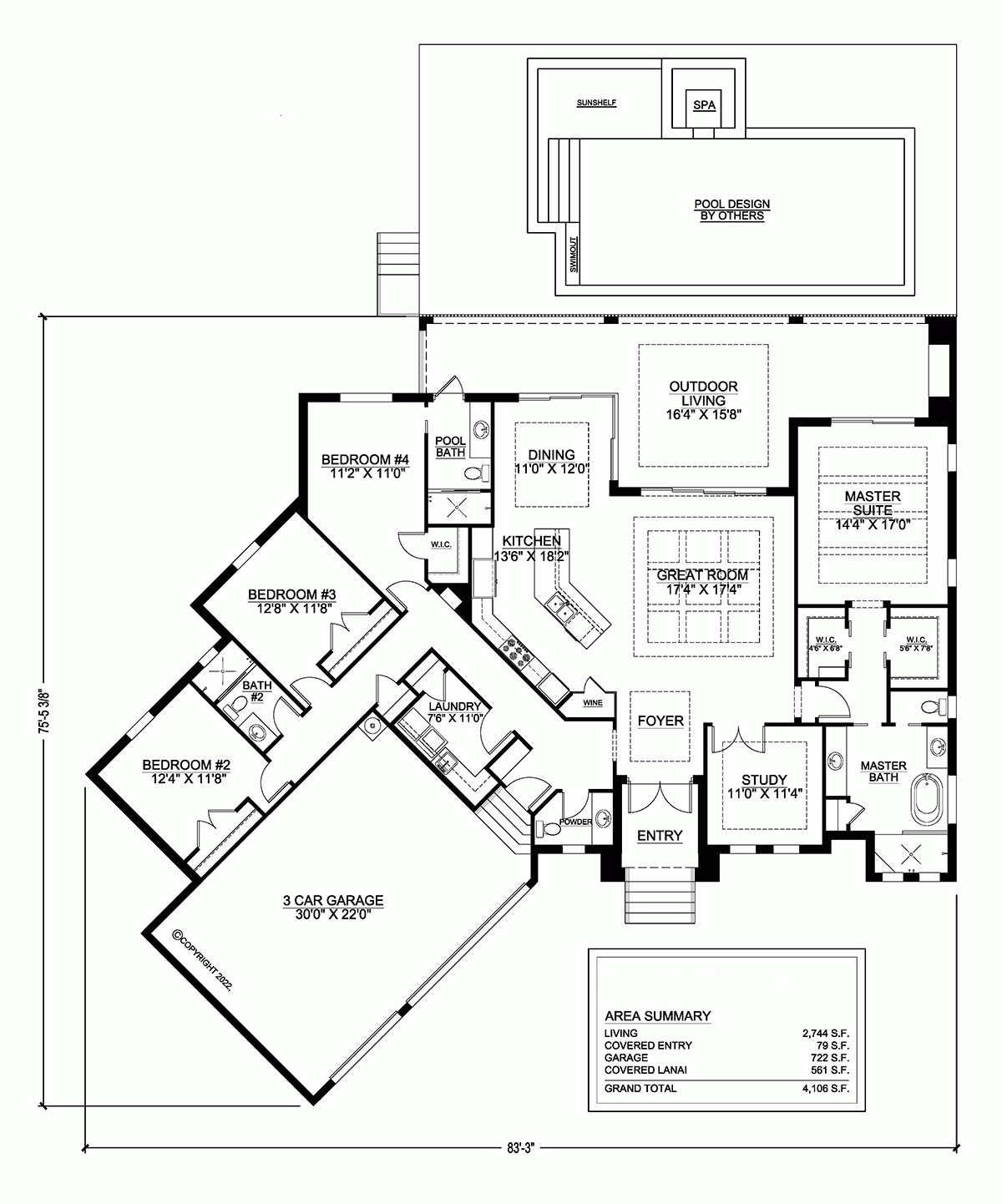 House Plan 52989 Coastal Style With 2744 Sq Ft 4 Bed 3 Bath House Plan 52989 Coastal Style With 2744 Sq Ft 4 Bed 3 Bath