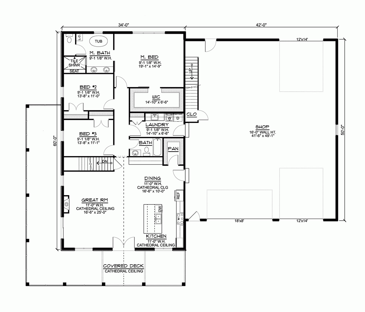 Plan 41863 Barndominium Style House Plan 41863 With 2779 Sq Ft 