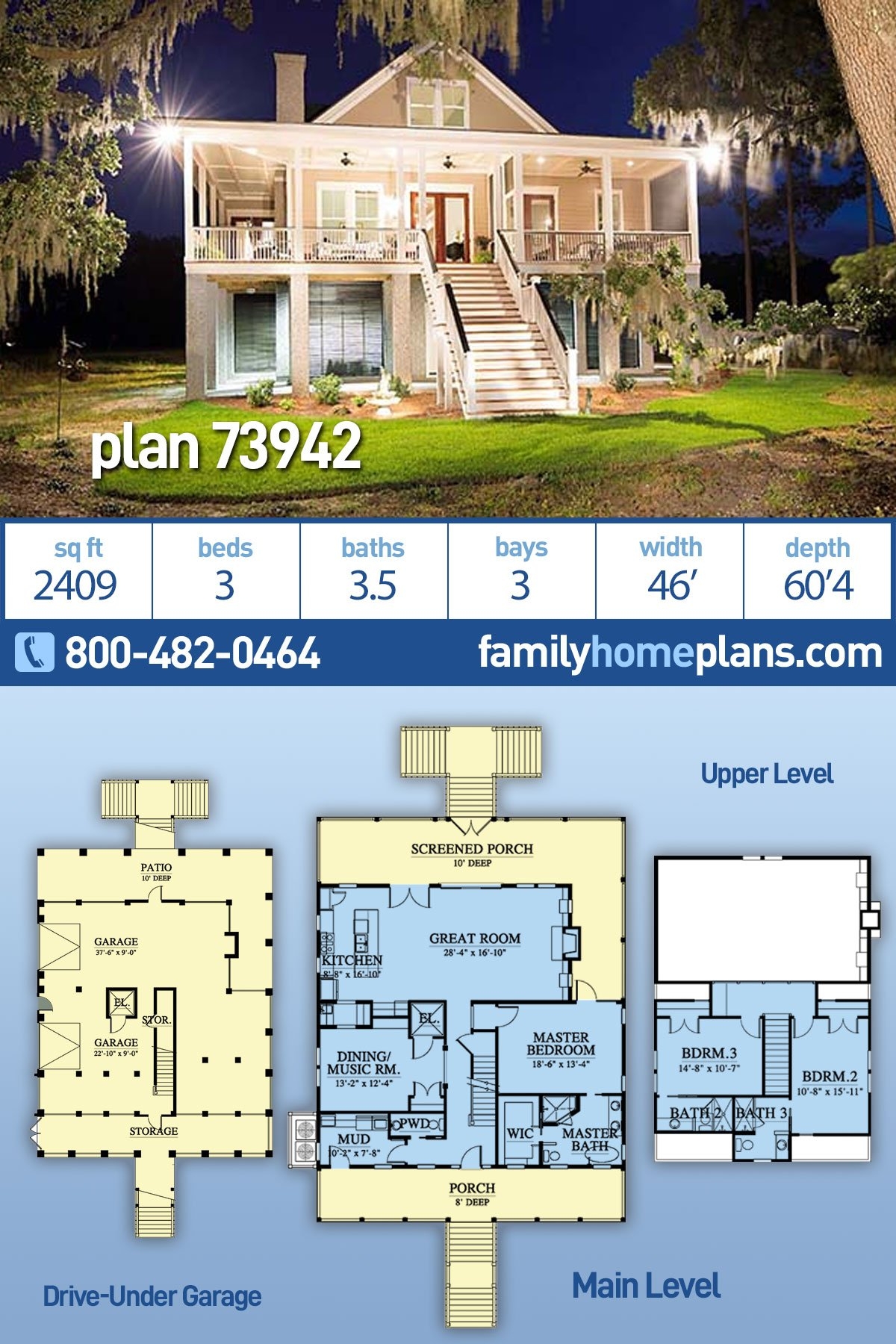Plan 73942 Southern Coastal Home Plan 73942 Post And Pier Found Plan 73942 Southern Coastal Home Plan 73942 Post And Pier Found