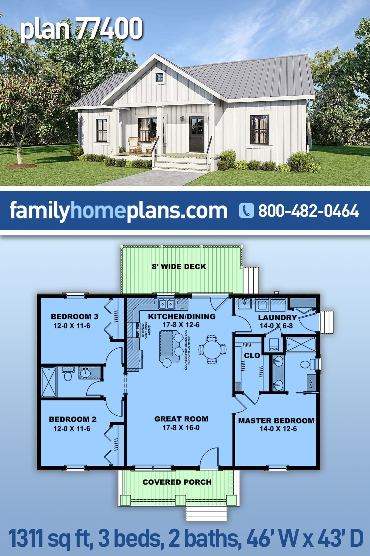 Plan 77400 Best Selling Small House Plan Offering 1311 Sq Ft 3 Plan 77400 Best Selling Small House Plan Offering 1311 Sq Ft 3