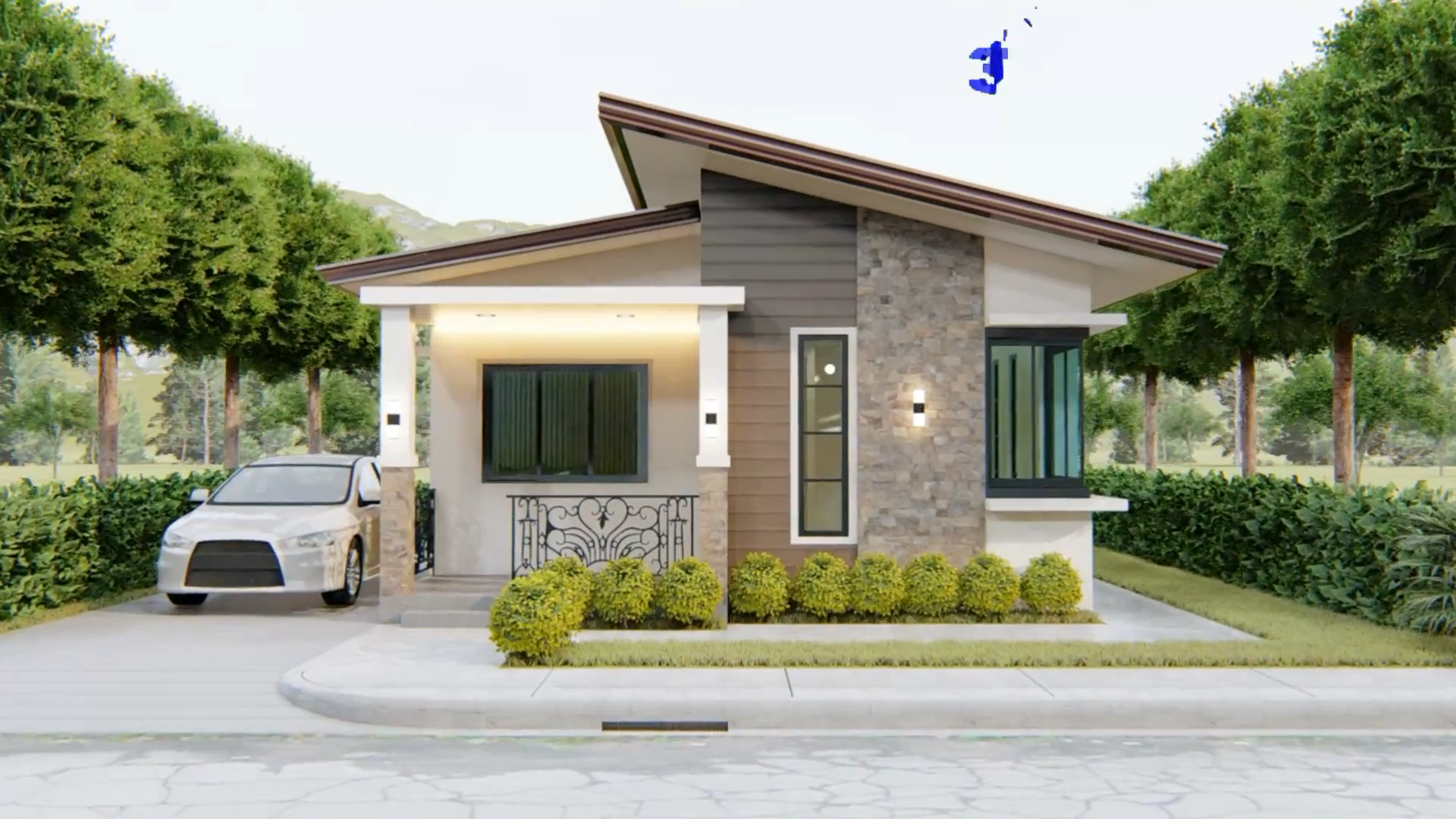 Simple Modern House Design 6 5 X 8 5 Meters 2 Bedrooms HSDesain Simple Modern House Design 6 5 X 8 5 Meters 2 Bedrooms HSDesain