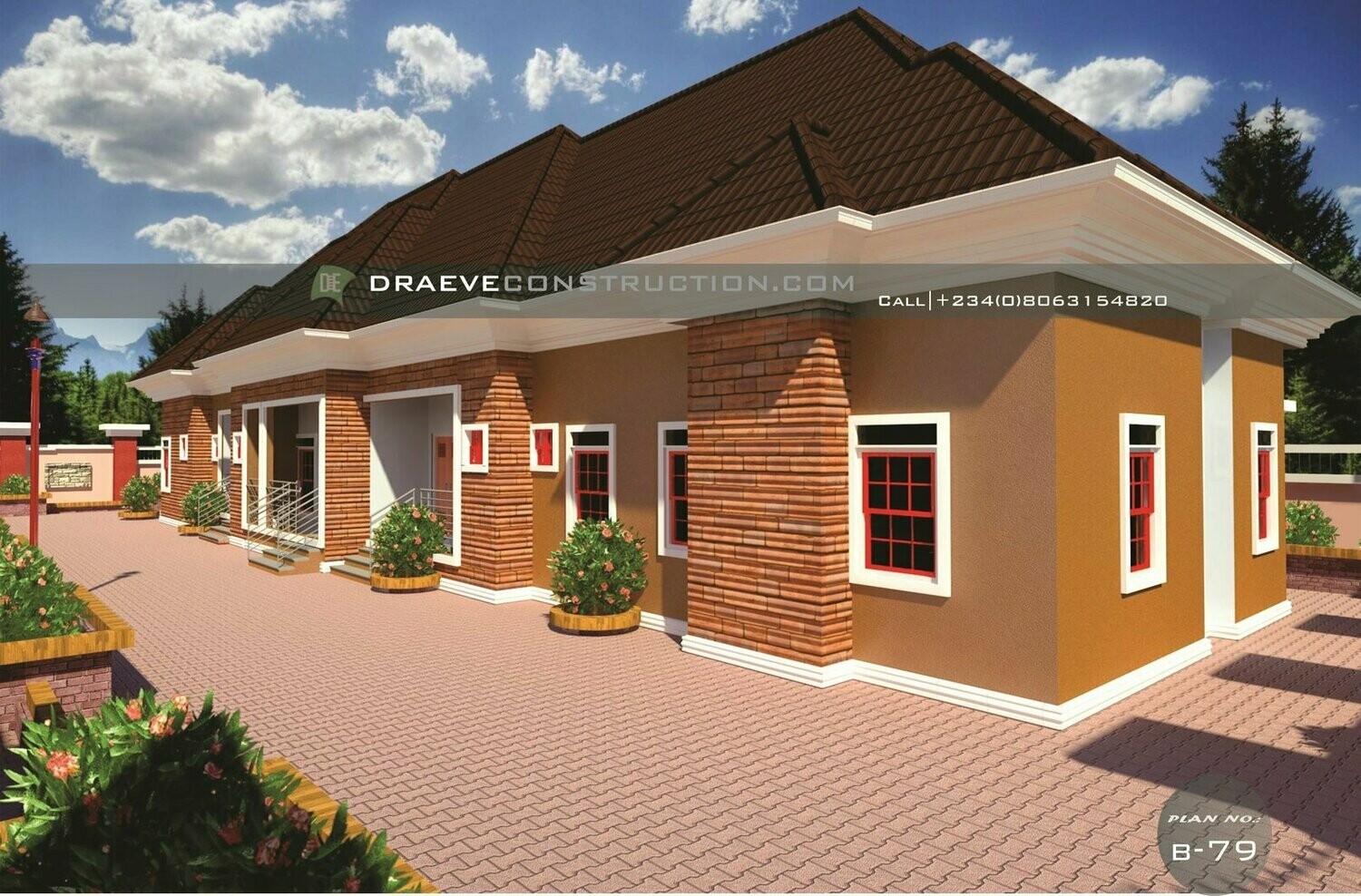 1 2 U0026 3 Bedroom Flats Floorplan With Key Construction Materials Estimate Nigerian House Plans