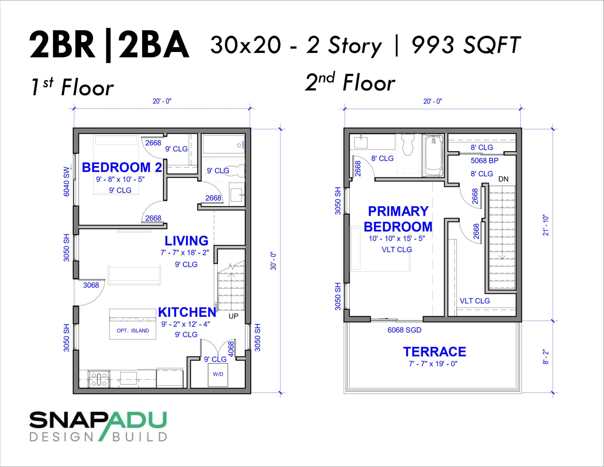 1000 Sq Ft Two Story House Plans 2 Bed 2 Bath Design