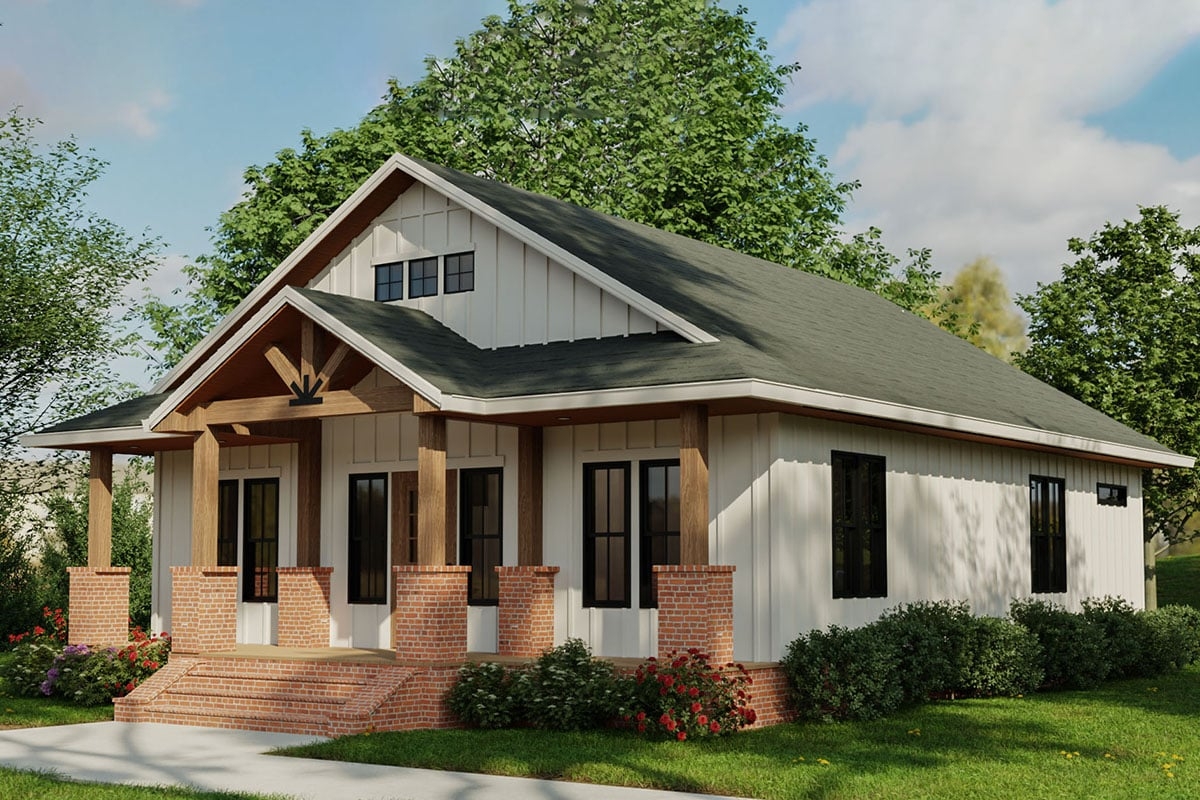 1000 Square Foot 2 Bedroom Craftsman House Plan 420082WNT 