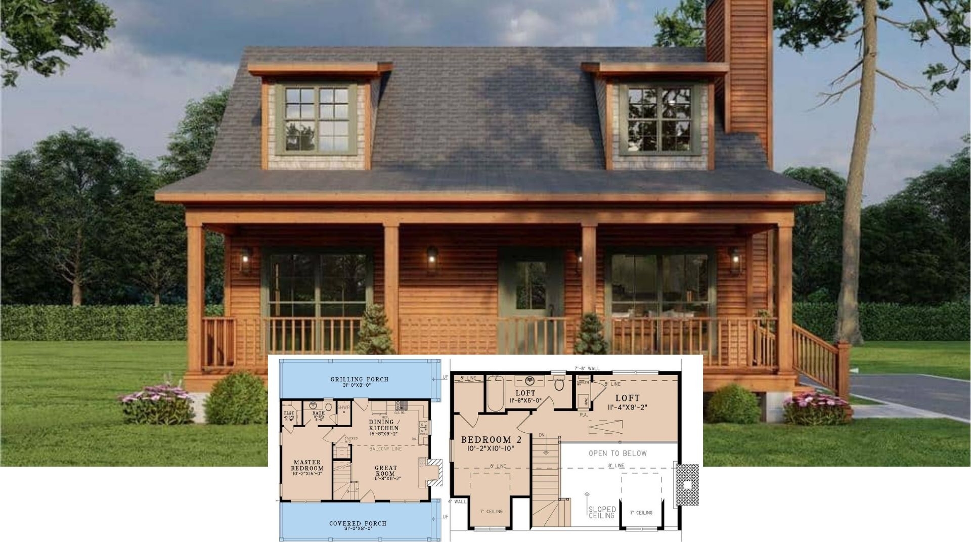 Small Rustic 2 Bedroom House Plans