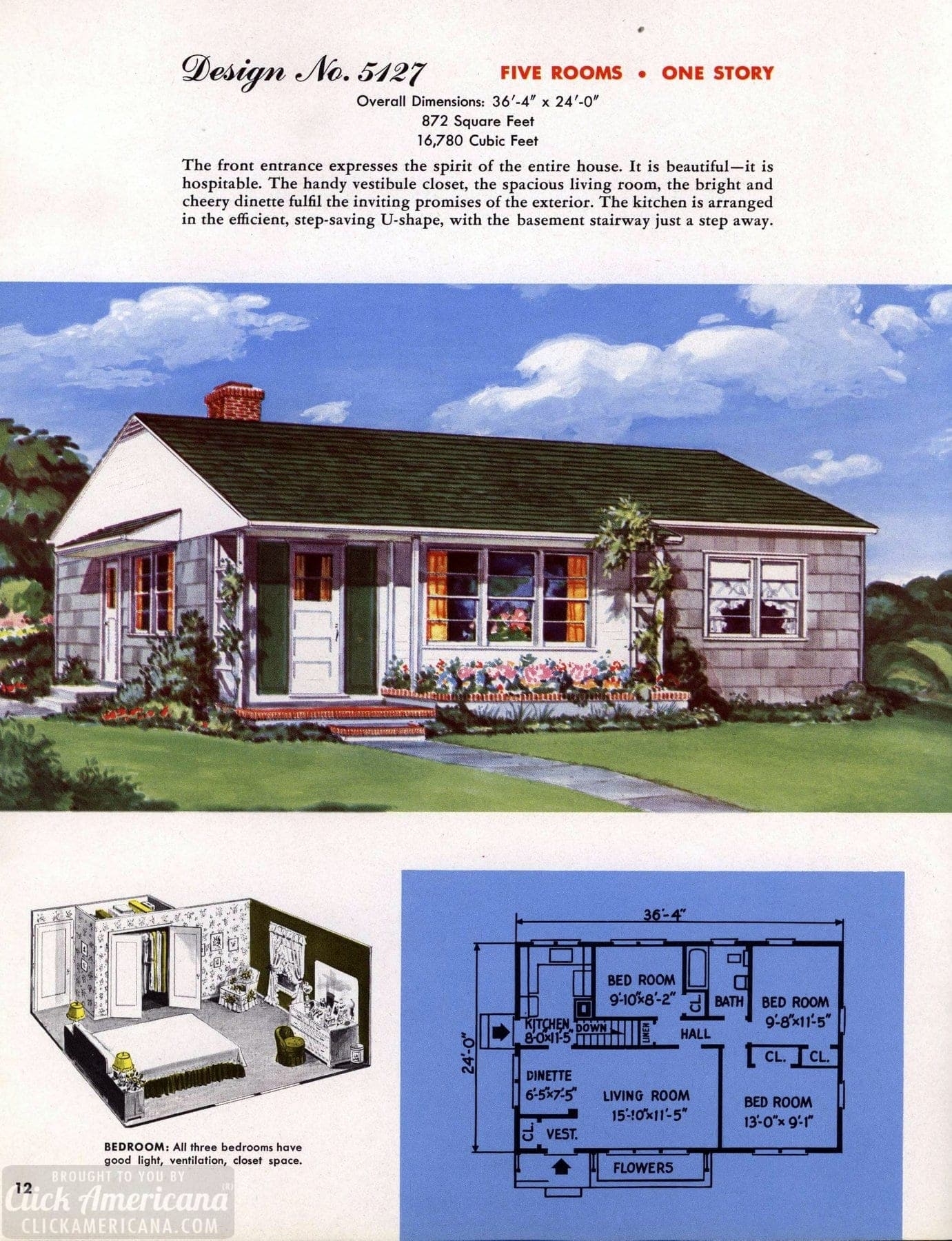 150 Vintage 50s House Plans Used To Build Millions Of Mid century Homes We Still Live In Today Click Americana