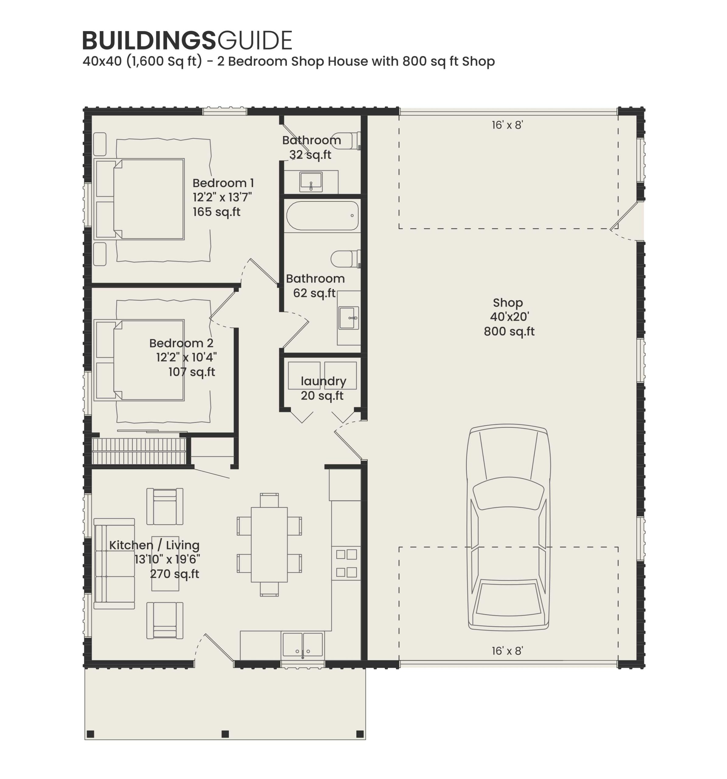 2 Bed U0026 800 Sq Ft BGSH5014 