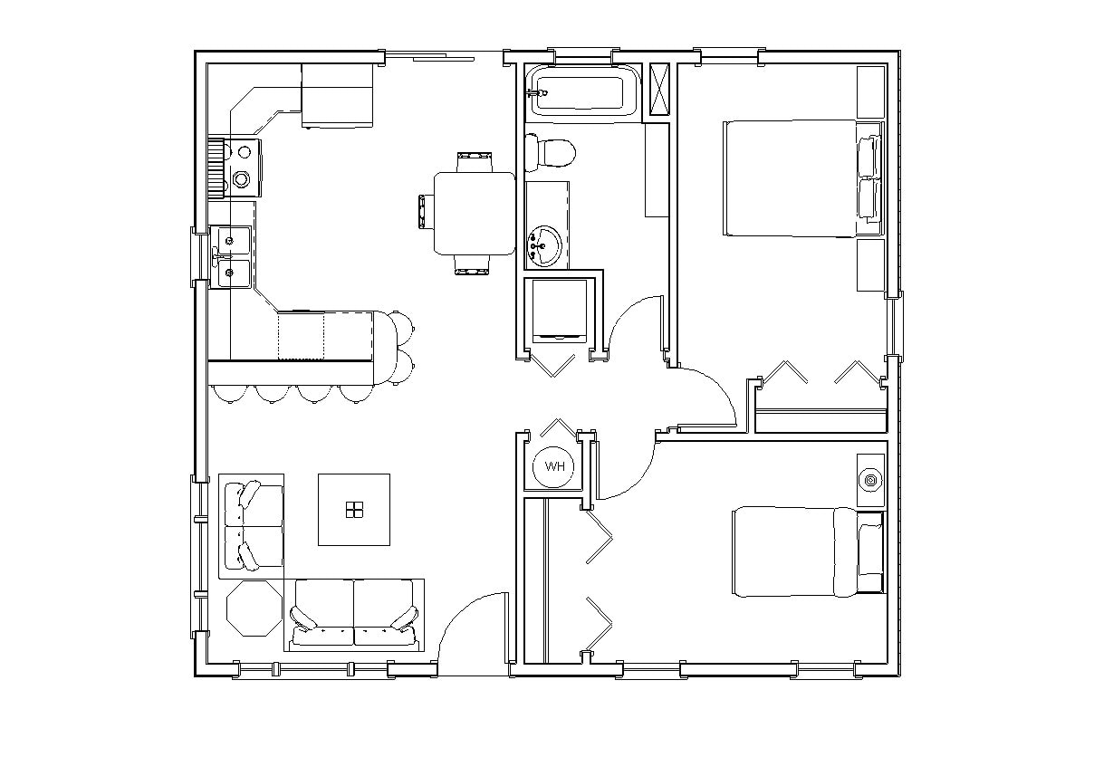 2 Bedroom 1 Bath Cottage Architectural Plans 797 SF 30 x27 Tiny House Plans Traditional Small Home Floor Plan Digital Blueprint PDF Etsy 2 Bedroom 1 Bath Cottage Architectural Plans 797 SF 30 x27 Tiny House Plans Traditional Small Home Floor Plan Digital Blueprint PDF Etsy