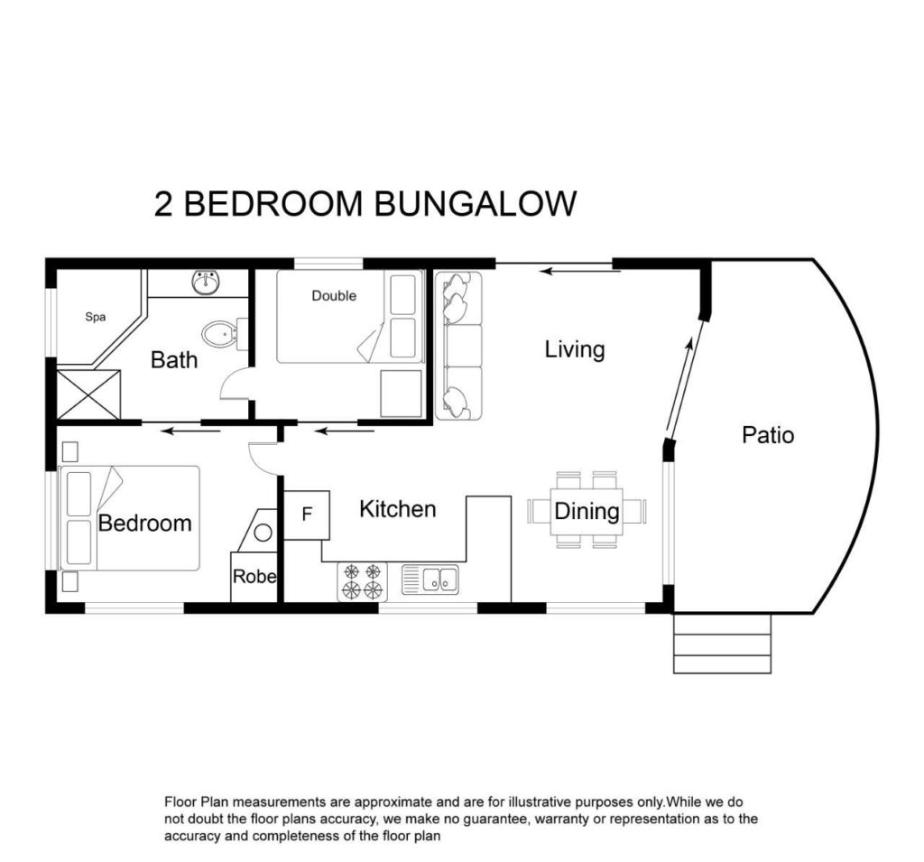 Two Bedroom Bungalow House Plan