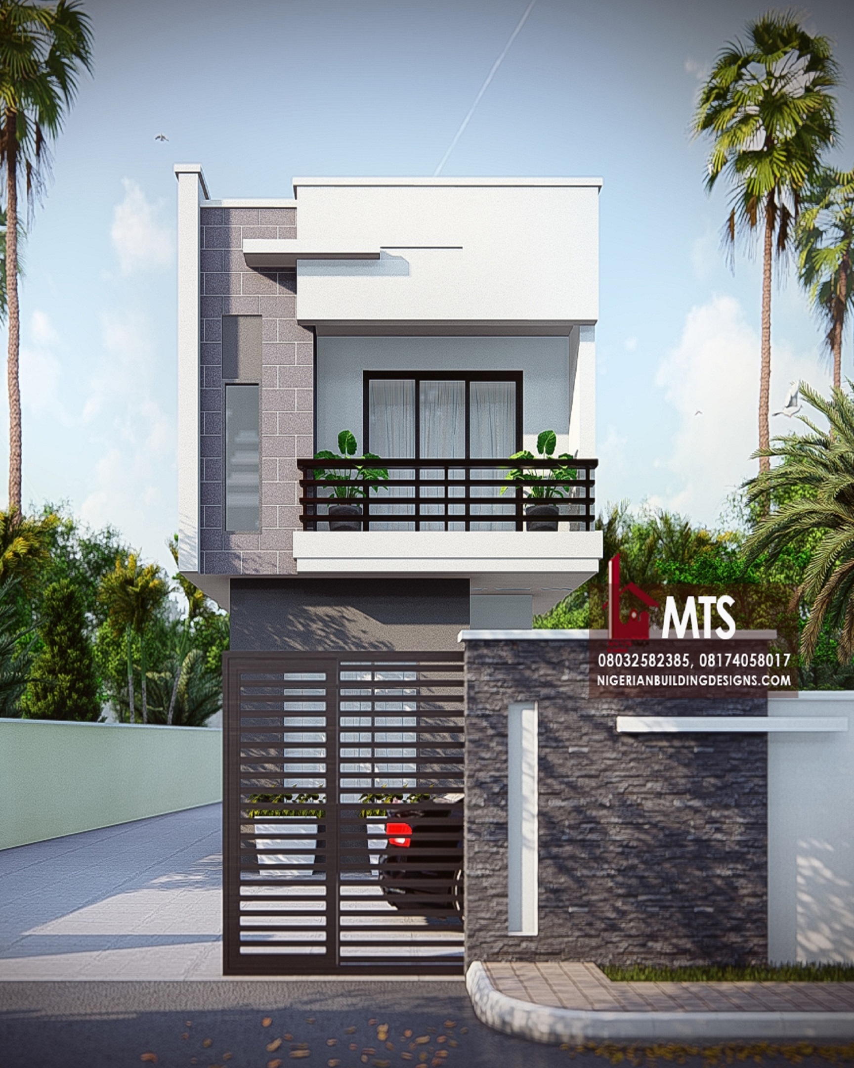 2 Bedroom Duplex NIGERIAN BUILDING DESIGNS