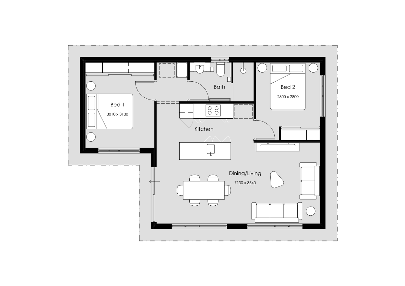 2 Bedroom Granny Flat Designs U0026 Prices Summit Granny Flats