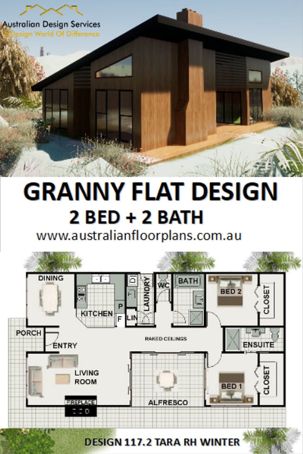 2 Bedroom Granny House Plans