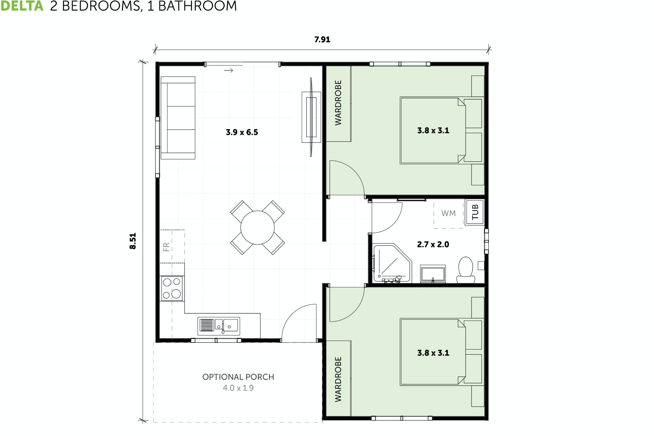 2 Bedroom Granny Flats Floor Plans Designs U0026 Builds