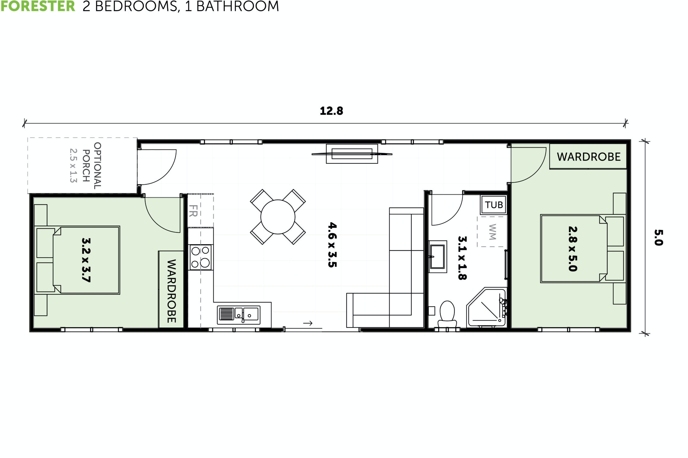 2 Bedroom Granny Flats Floor Plans Designs U0026 Builds 2 Bedroom Granny Flats Floor Plans Designs U0026 Builds
