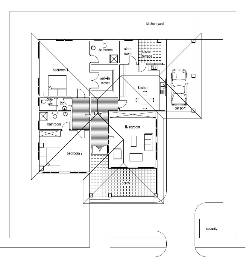 2 Bedrooms Plan For Ghana And All African Countries 2 Bedrooms Plan For Ghana And All African Countries