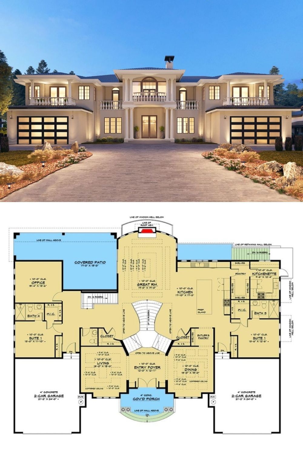 2 Story 10 Bedroom Luxury European Home With Balconies And Lower 2 Story 10 Bedroom Luxury European Home With Balconies And Lower