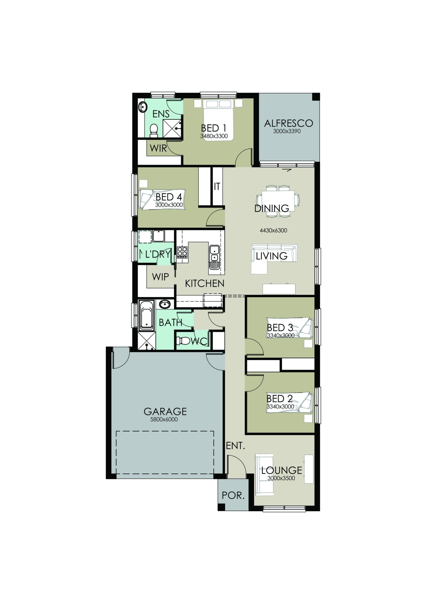 20m Lot Frontage 4 Bedroom Home Plans Richard Adams Homes