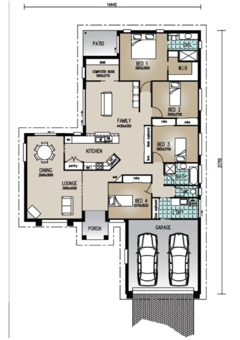 20m Lot Frontage 4 Bedroom Home Plans Richard Adams Homes