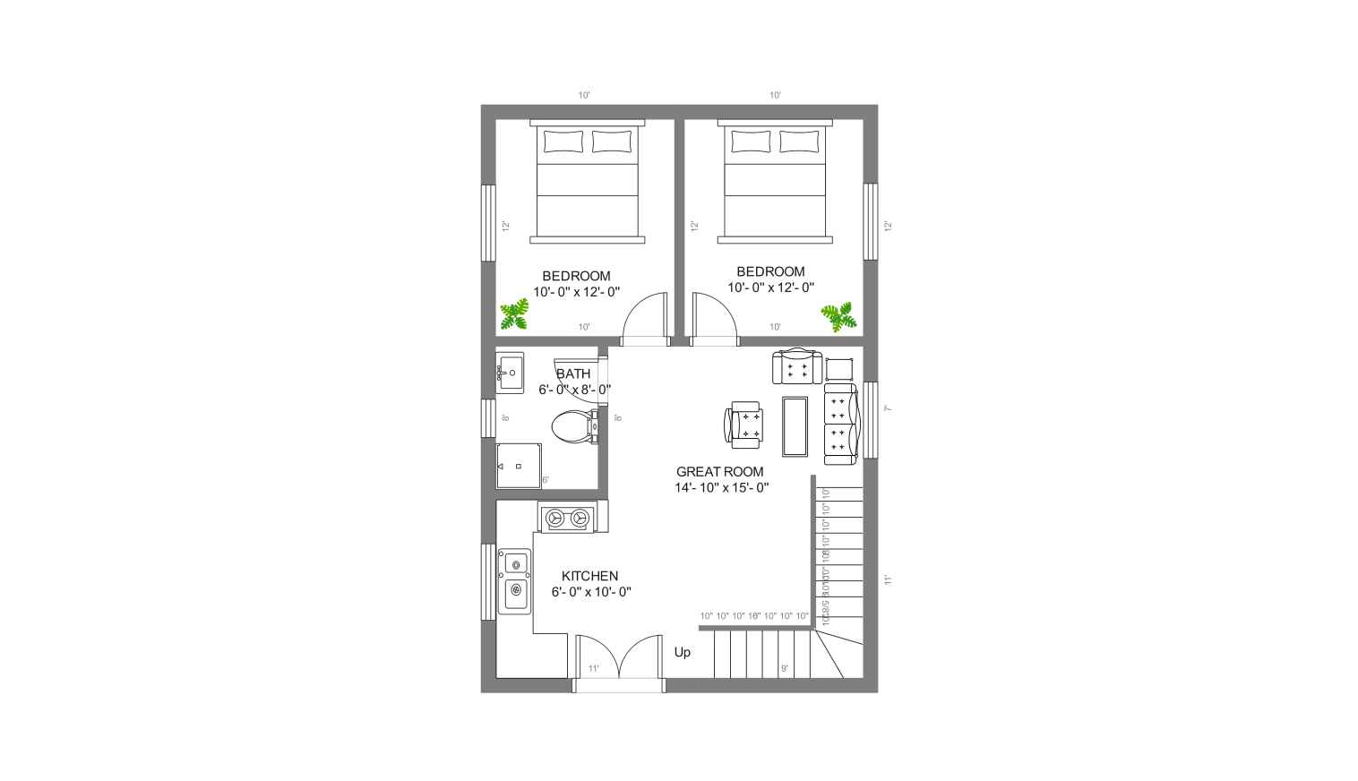 20x30 Ft Floor Plan 20x30 Ft Floor Plan