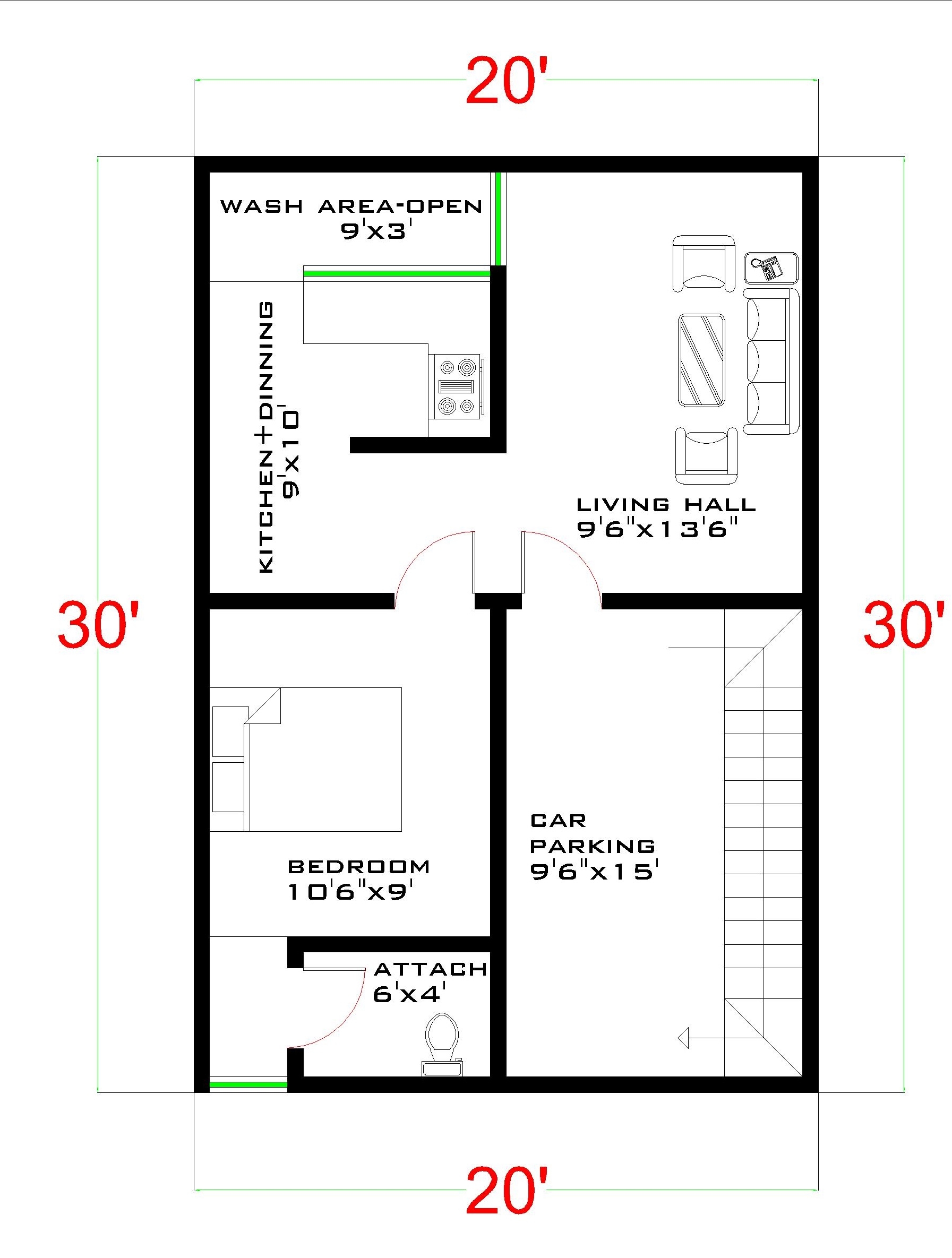20x30 House Plan 3bhk 20x30 House Plan 2bhk 20x30 House Plan With Car Parking 600 Sqft Houseplan 20x30 House Plan 3bhk 20x30 House Plan 2bhk 20x30 House Plan With Car Parking 600 Sqft Houseplan
