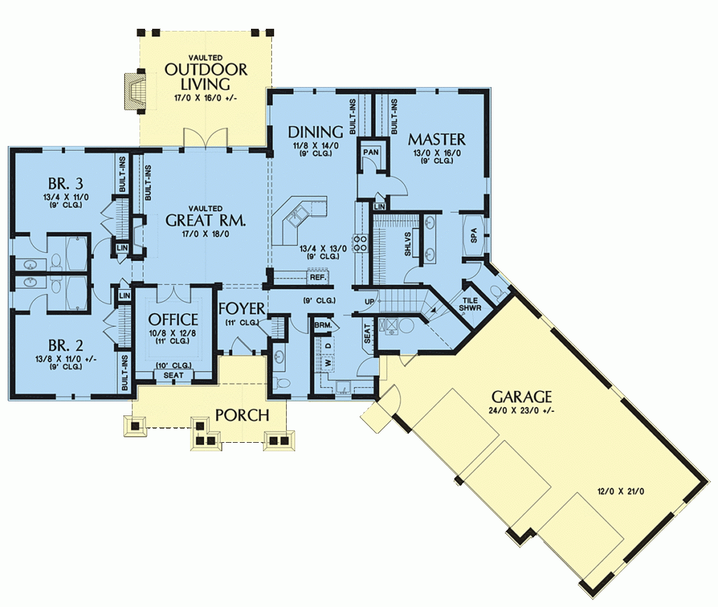 2300 SQ FT Craftsman Style House Plan With Outdoor Living Space