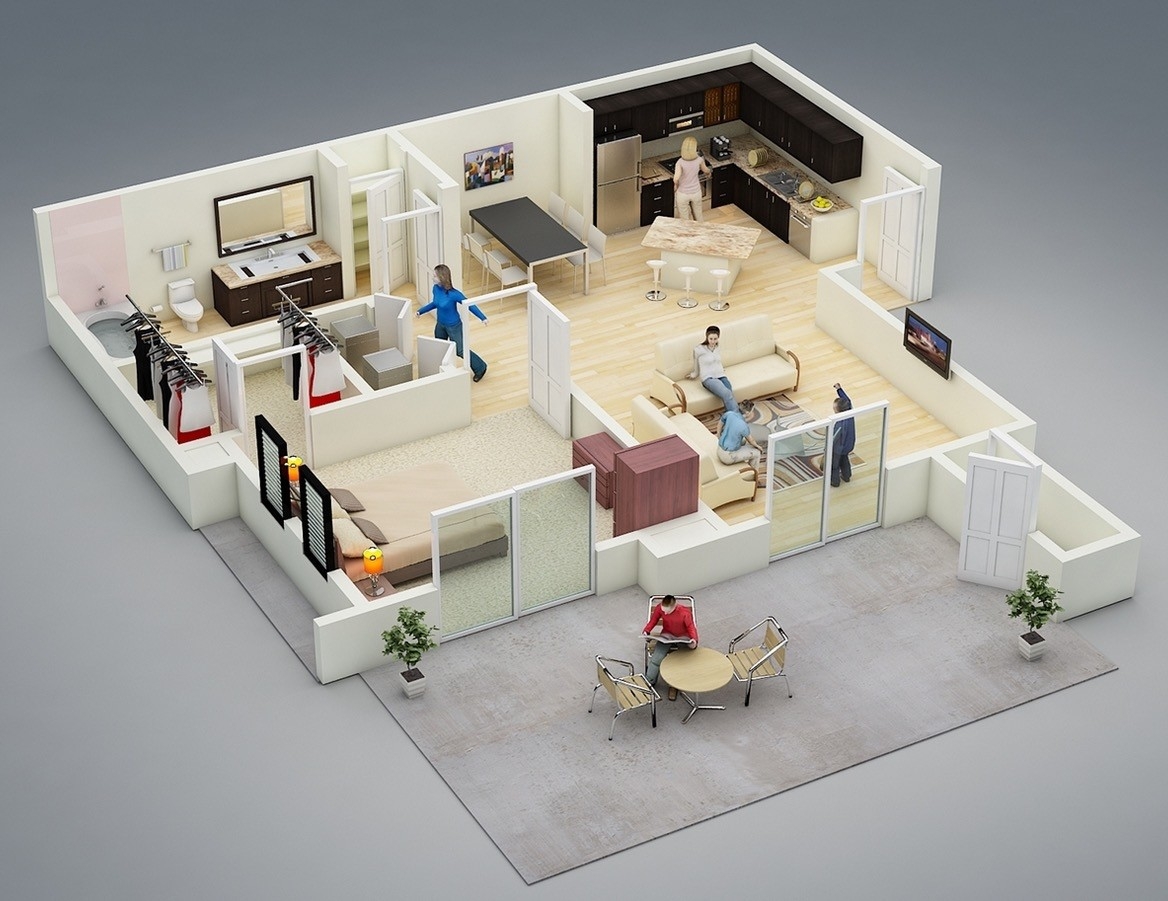 25 One Bedroom House Apartment Plans 25 One Bedroom House Apartment Plans