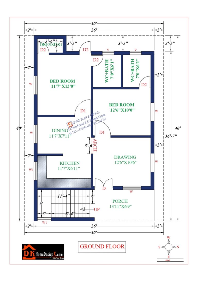 26X40 Affordable House Design DK Home DesignX