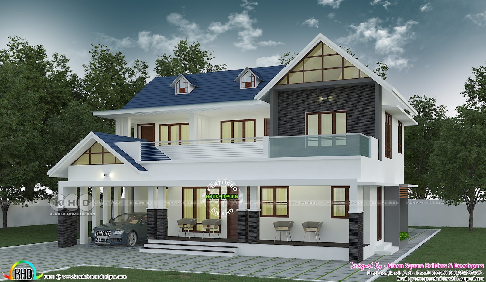 2737 Sq ft 4 Bedroom Modern House Plan Kerala Home Design And 