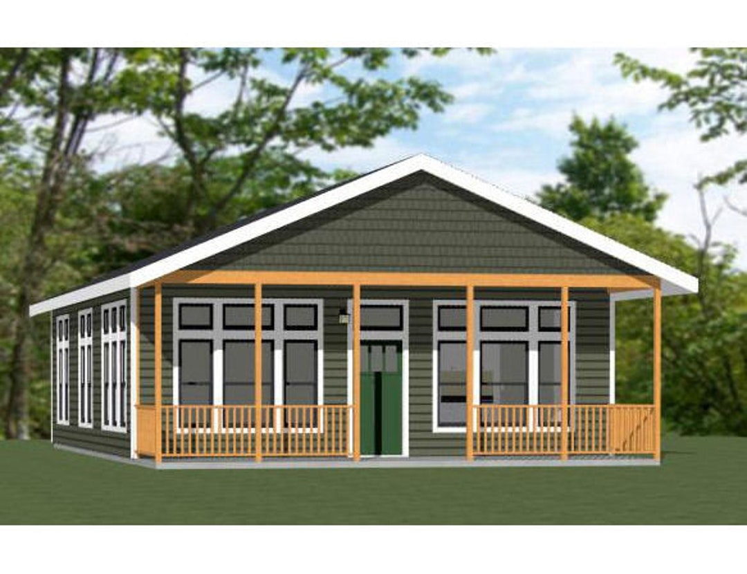28x40 House 2 bedroom 2 bath 1 120 Sq Ft PDF Floor Plan Instant Download Model 1C Etsy