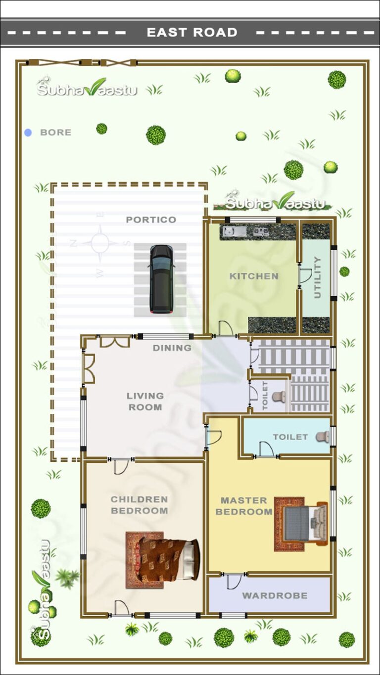 2BHK U0026 3BHK East Facing Vastu House Plans 30X40 40X60 60X80 