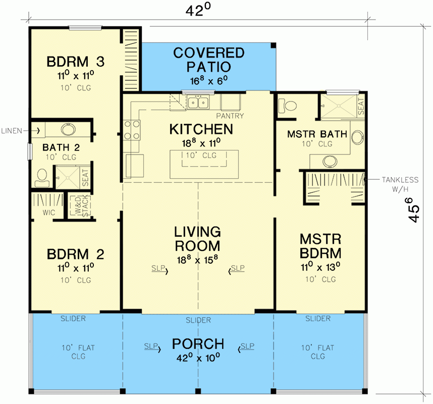 3 Bed Rustic Cabin Under 1300 Square Feet With Vaulted Living Room 31209D Architectural Designs House Plans