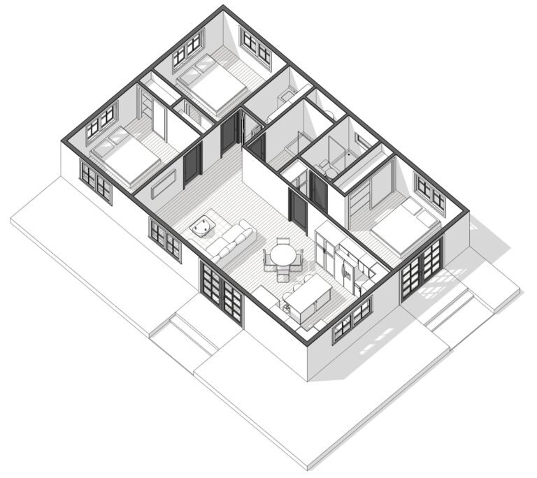 3 Bedroom ADU Floor Plan 1000 Sq Ft ADU Builder Designer Contractor San Diego YesADU