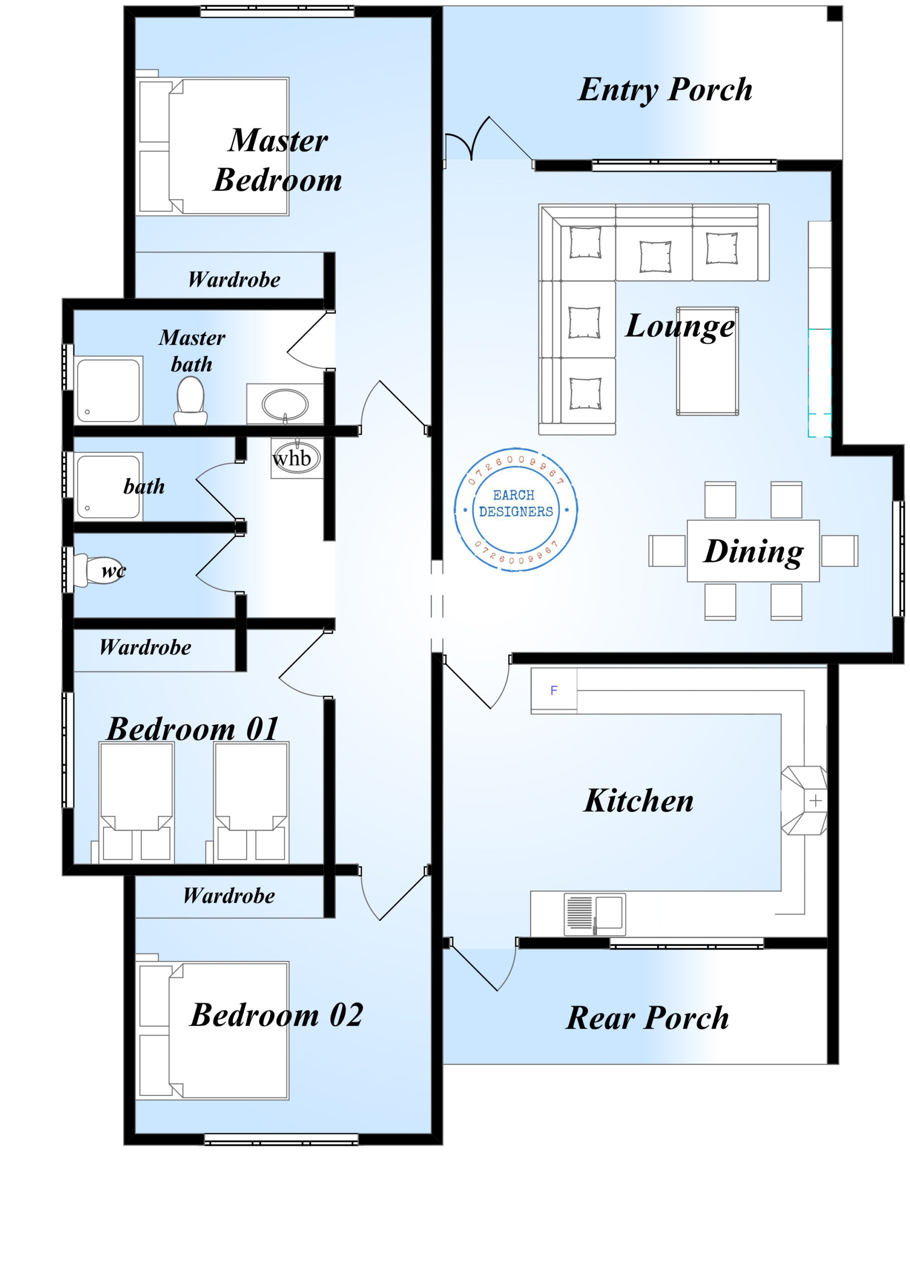 3 Bedroom Bungalow plan With Measurement 3 Bedroom Bungalow plan With Measurement