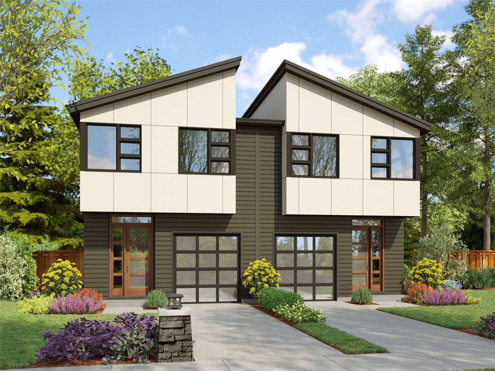 3 Bedroom Contemporary Style Duplex House Plan 2374 The Sheeran 