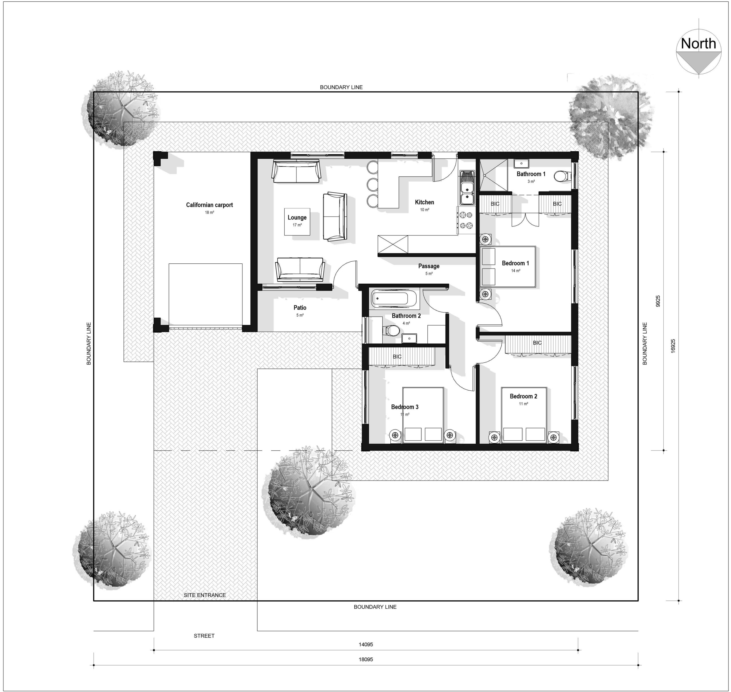 3 Bedroom House 3B 2B 1C 113 Architect Plan 3 Bedroom House 3B 2B 1C 113 Architect Plan