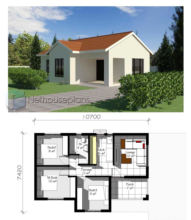 3 Bedroom House Plans Small