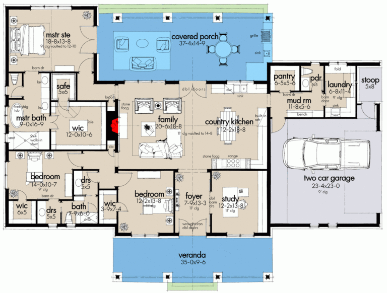 3 Bedroom Modern Farmhouse Plan With Metal Or Wood Framing Options 2486 Sq Ft 16922WG Architectural Designs House Plans
