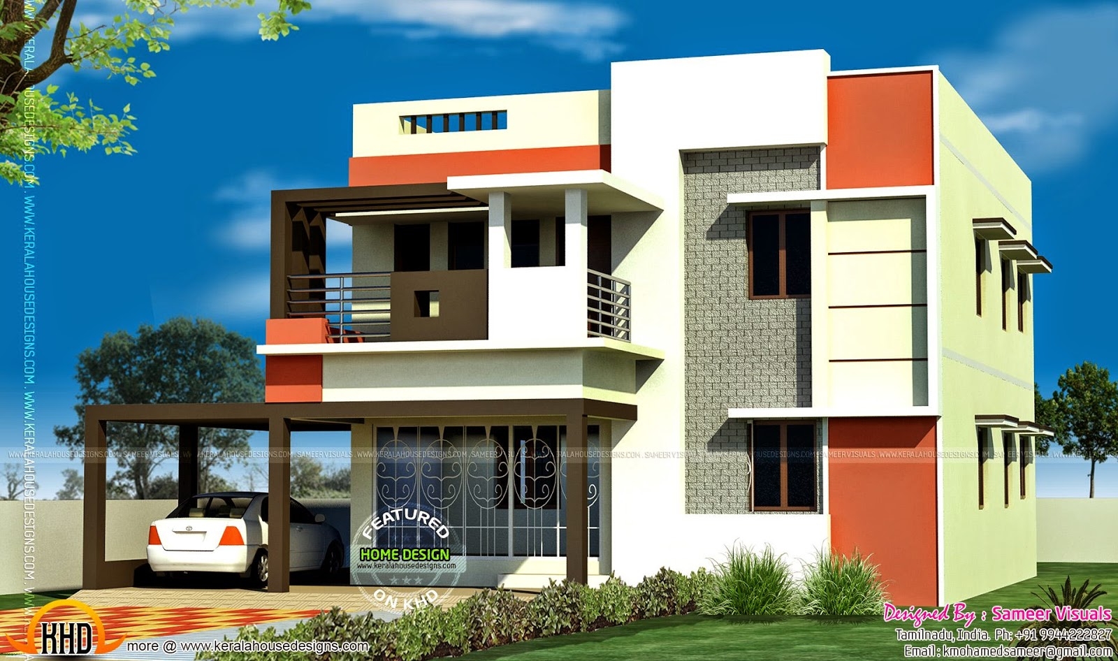 3 Bedroom Tamilnadu Flat Roof House Kerala Home Design And Floor Plans 10K Dream Houses 3 Bedroom Tamilnadu Flat Roof House Kerala Home Design And Floor Plans 10K Dream Houses