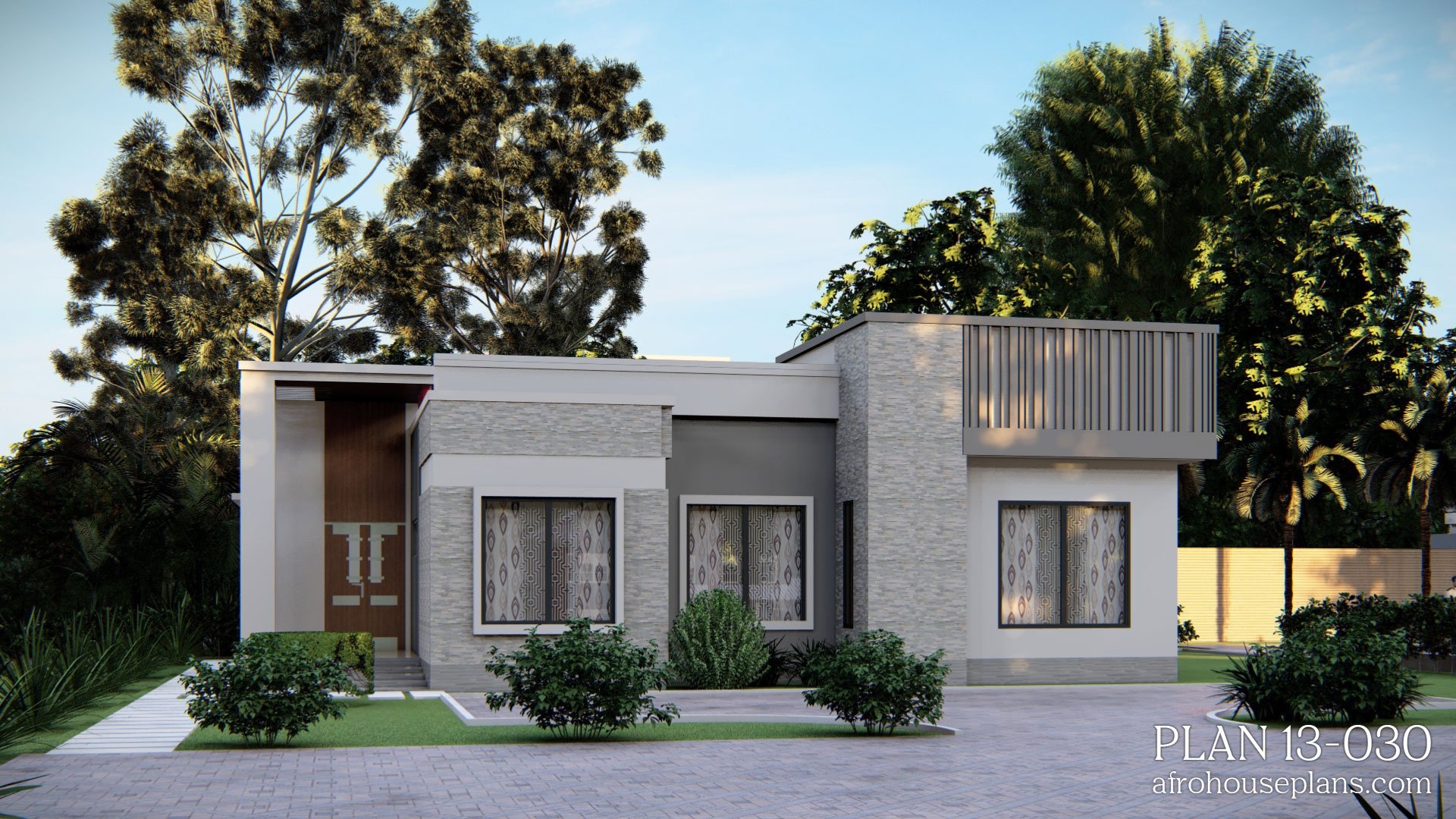 3 Bedrooms House Design 13 029 AfroHousePlans 3 Bedrooms House Design 13 029 AfroHousePlans
