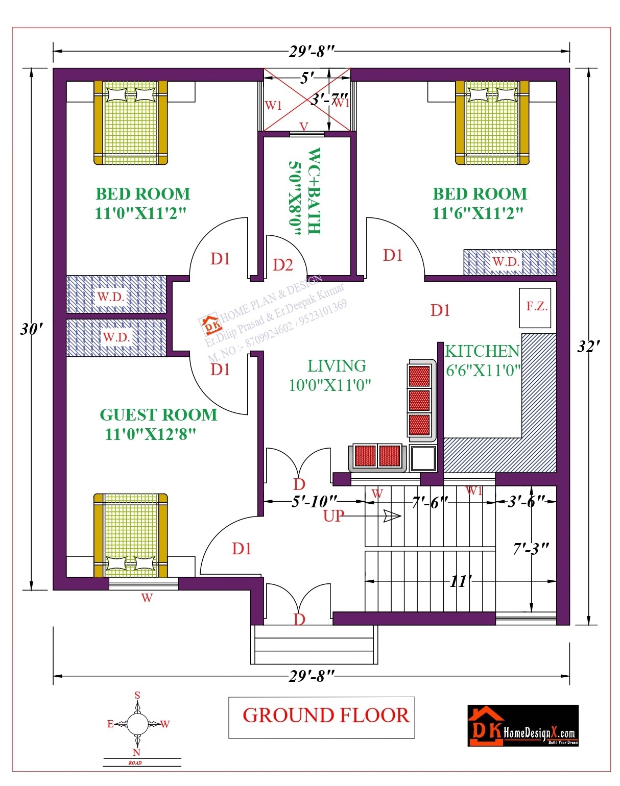 30X30 Affordable House Design DK Home DesignX