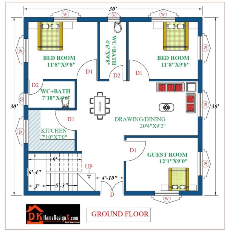 30X30 Modern House Design DK Home DesignX