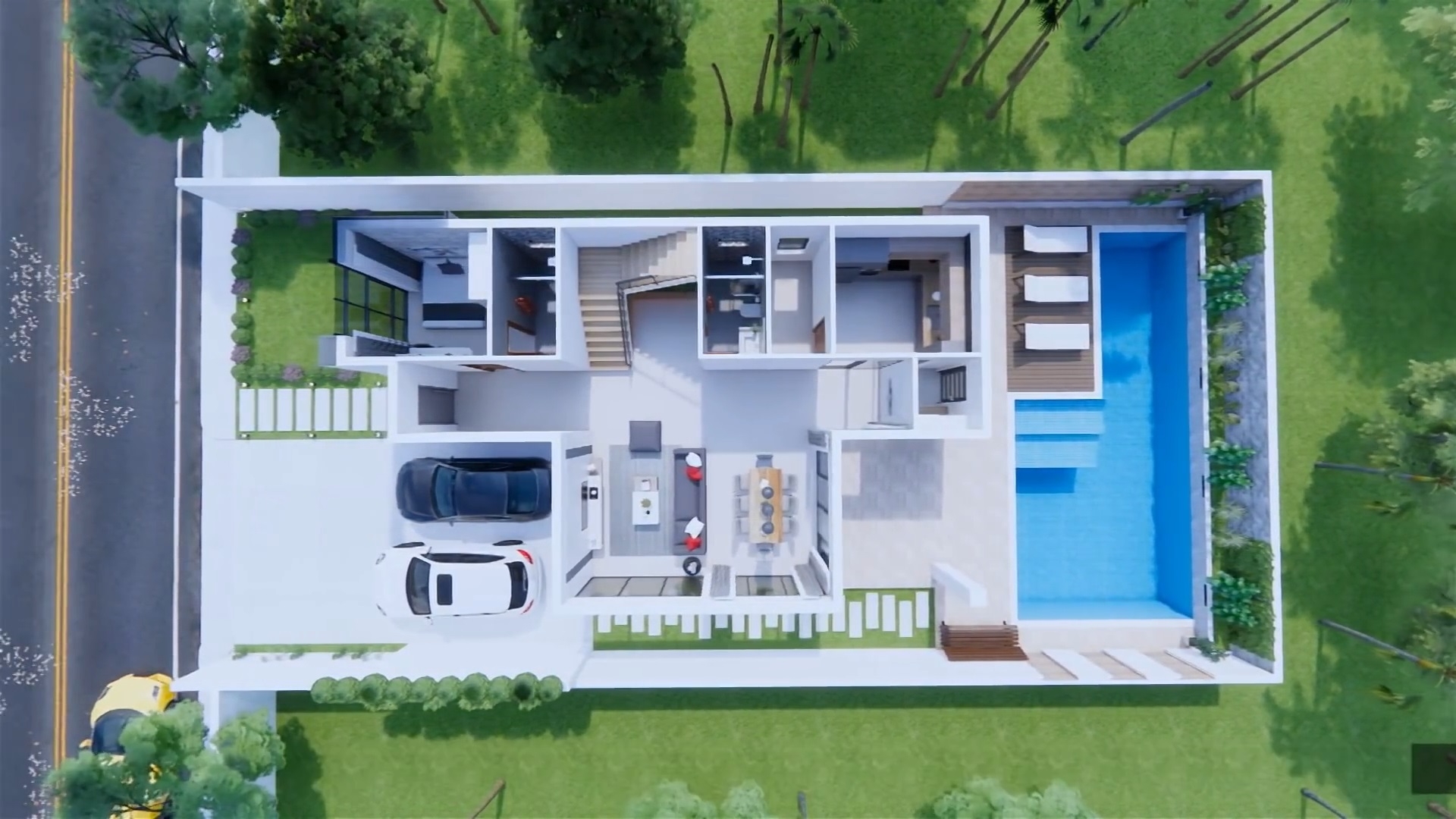 30x49 House Plans 3d 9x15 Meter 5 Bed 4 Bath House Plans 3D