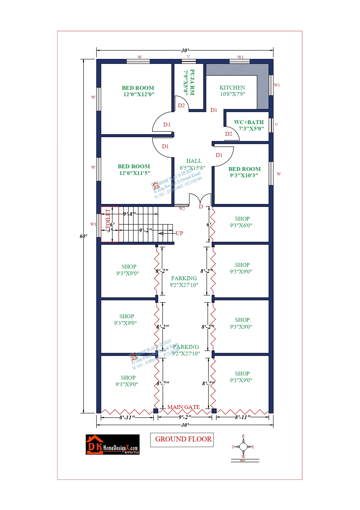30X60 Affordable House Design DK Home DesignX
