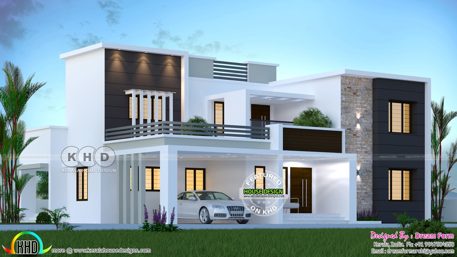 3155 Sq ft 4 Bedroom Modern House Plan Kerala Home Design And 