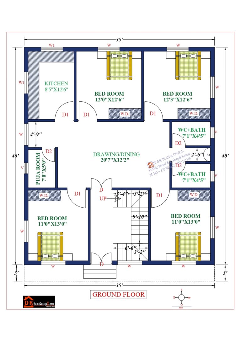 35X40 Affordable House Design DK Home DesignX