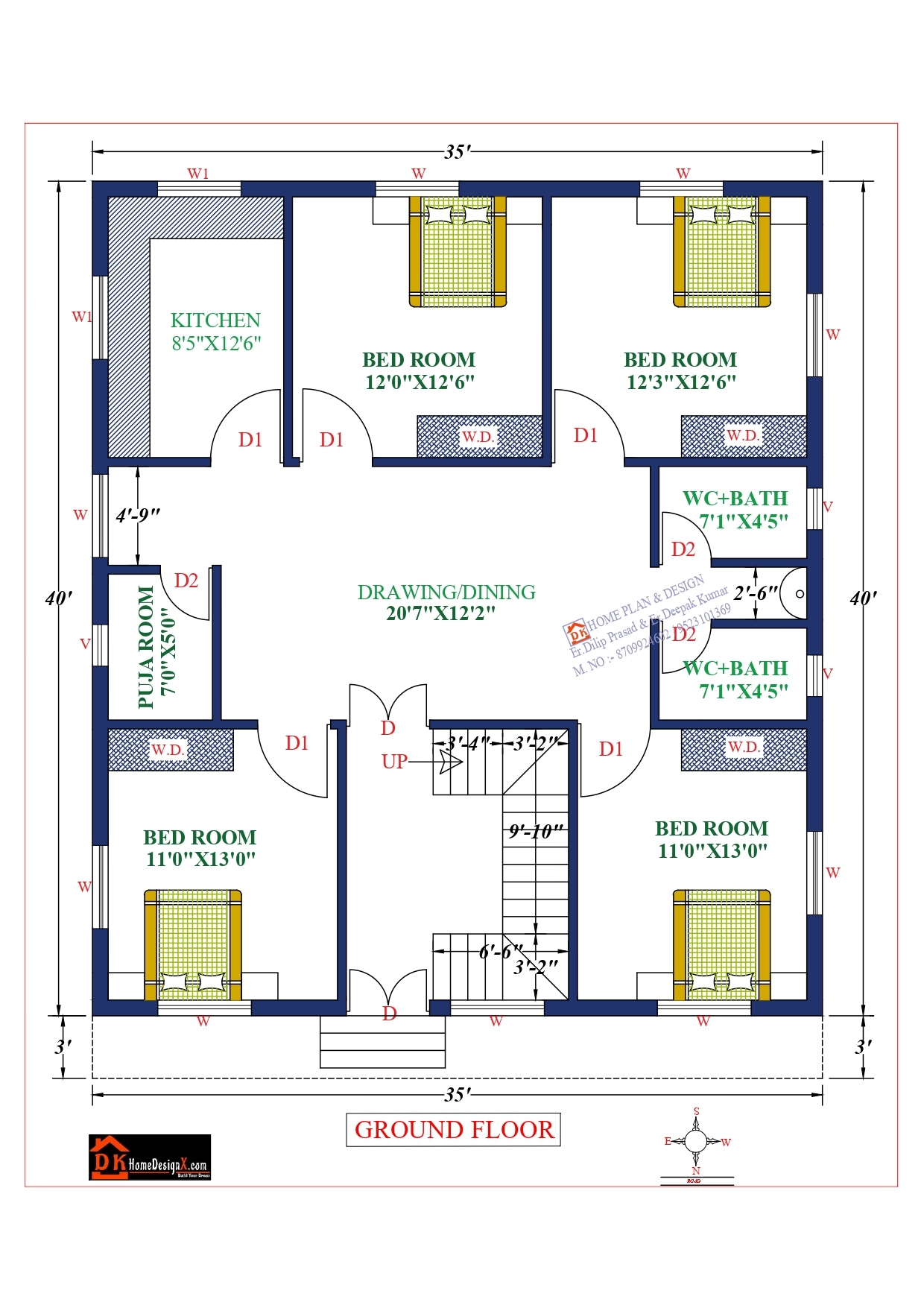 35X40 Affordable House Design DK Home DesignX 35X40 Affordable House Design DK Home DesignX