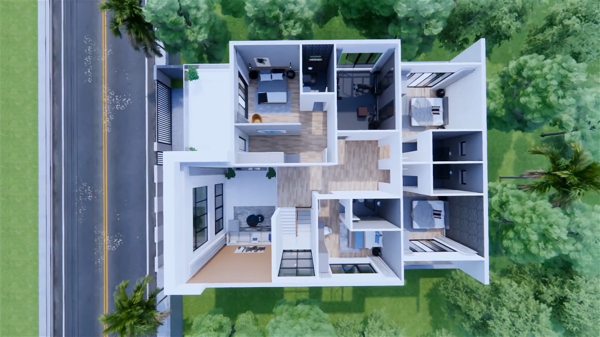 39x49 House Design Plans 12x15 Meter Modern House 5 Beds 6 Baths 