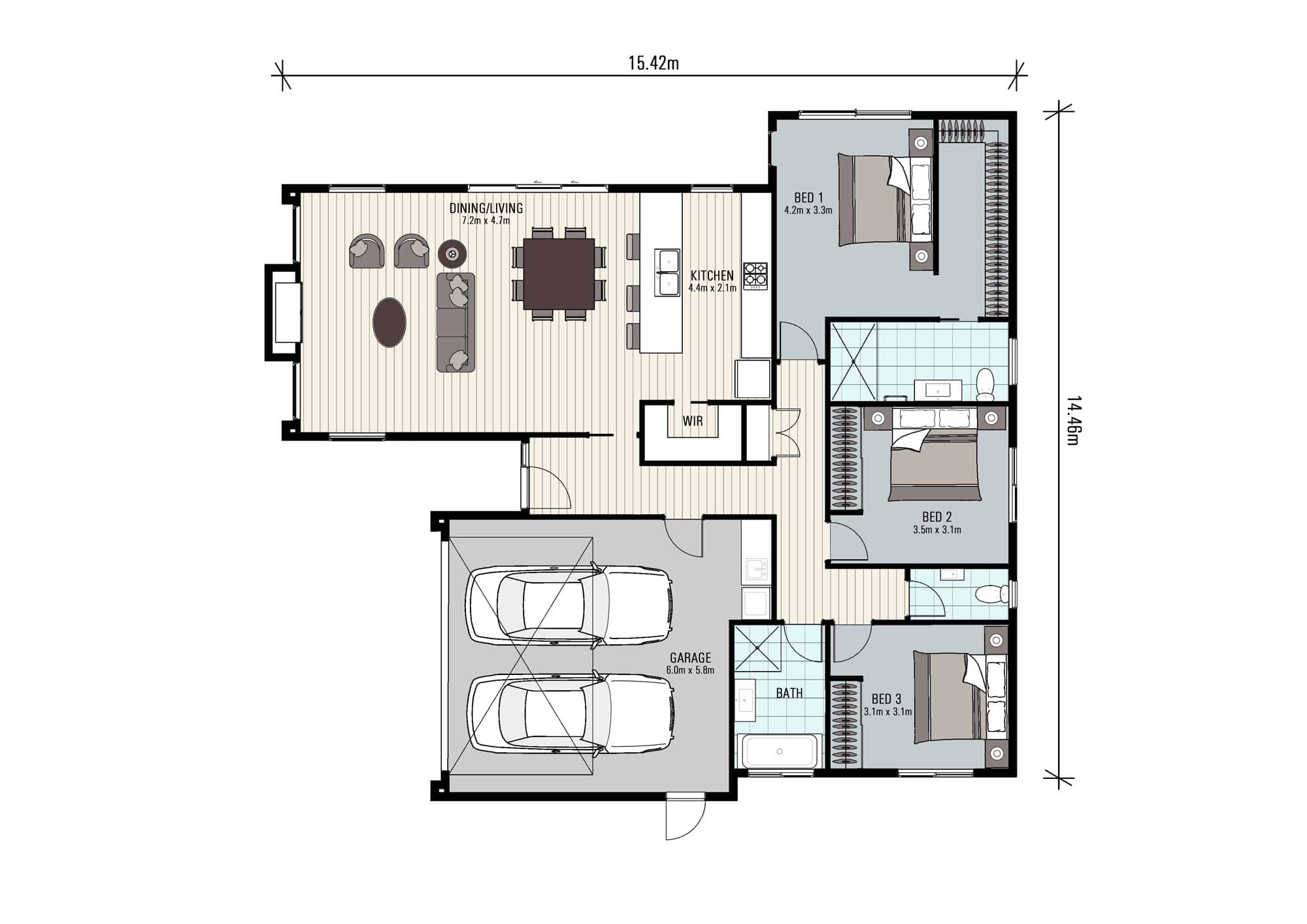 3 Bedroom House Plans Brisbane